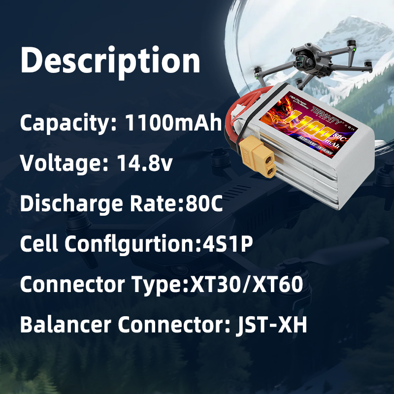 Bateria Lipo TERANTY 4S 1100mA - Drone Power Bank avaliação e preço