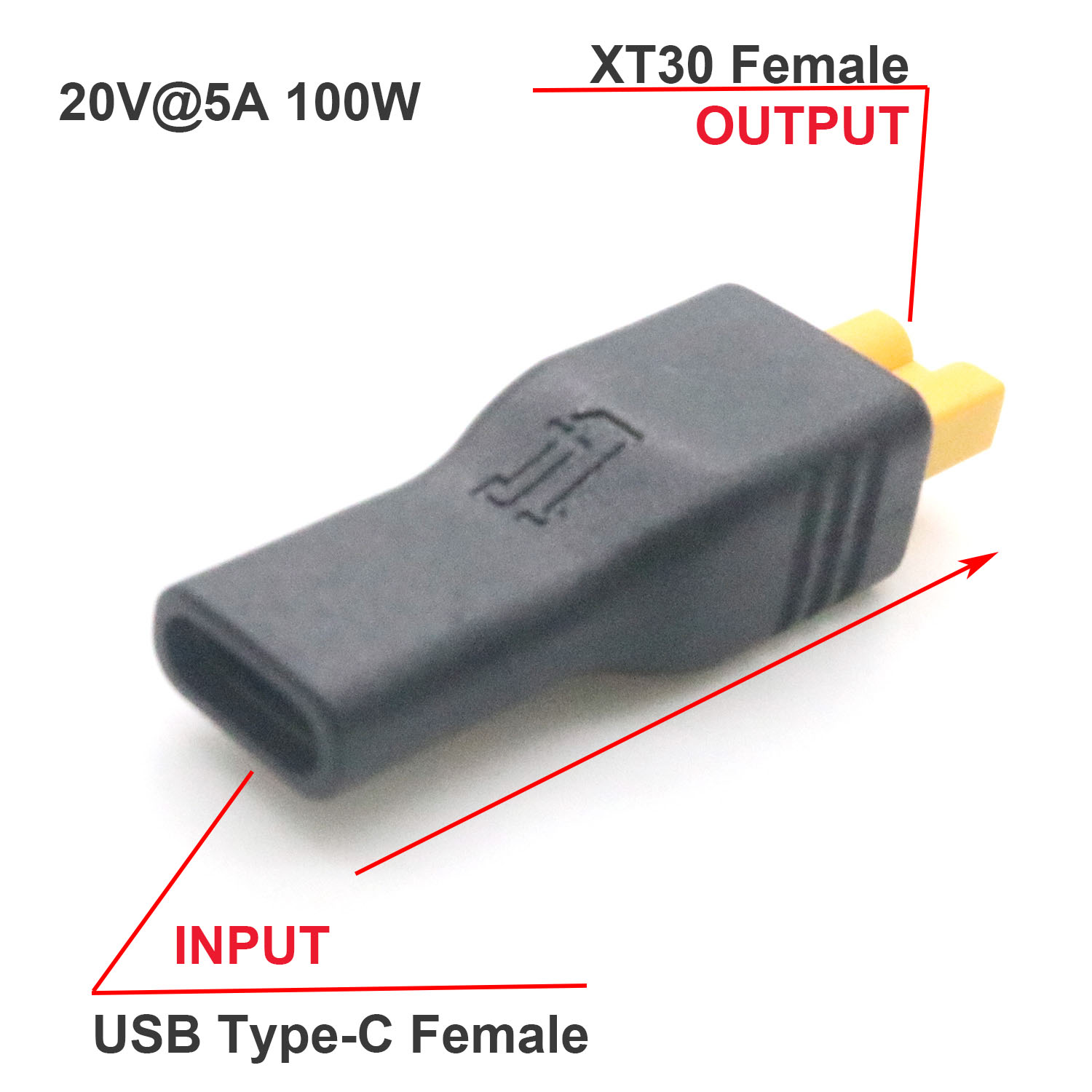 1pc usb tipo c entrada fêmea p - Drone Battery Adapter avaliação e preço